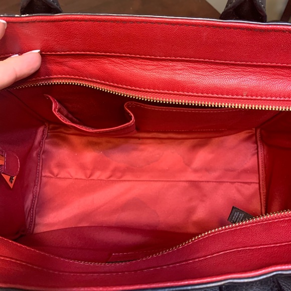 Jasper Conran black leather tote/matching wallet - Picture 3 of 8